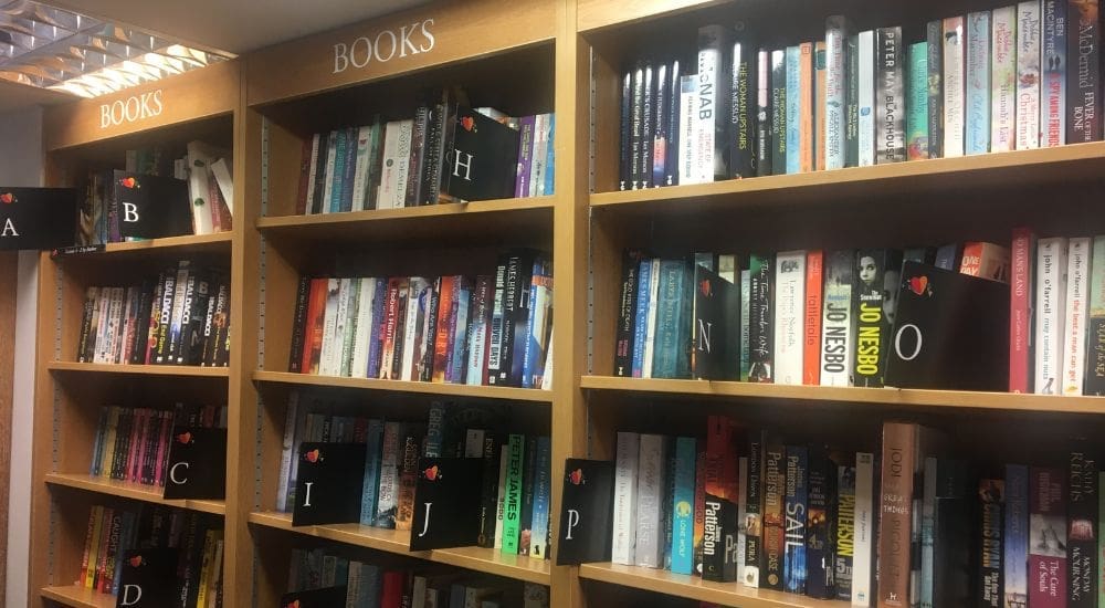 Headington shop interior book shelf