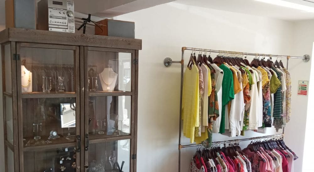 Kidlington shop interior with clothes rack