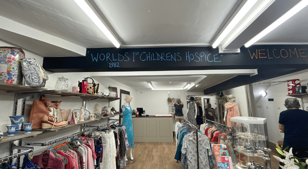 Marlow shop interior with chalk signage and clothing