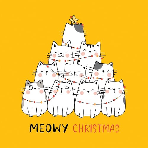 Meowy Christmas Cards – Pack of 10